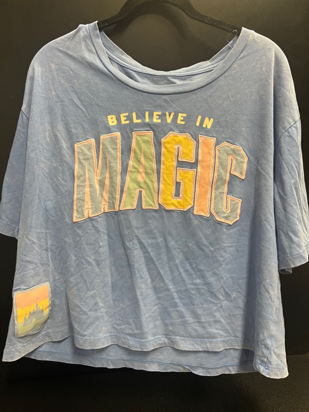 Disney Light Blue "Believe in Magic" Graphic Tee